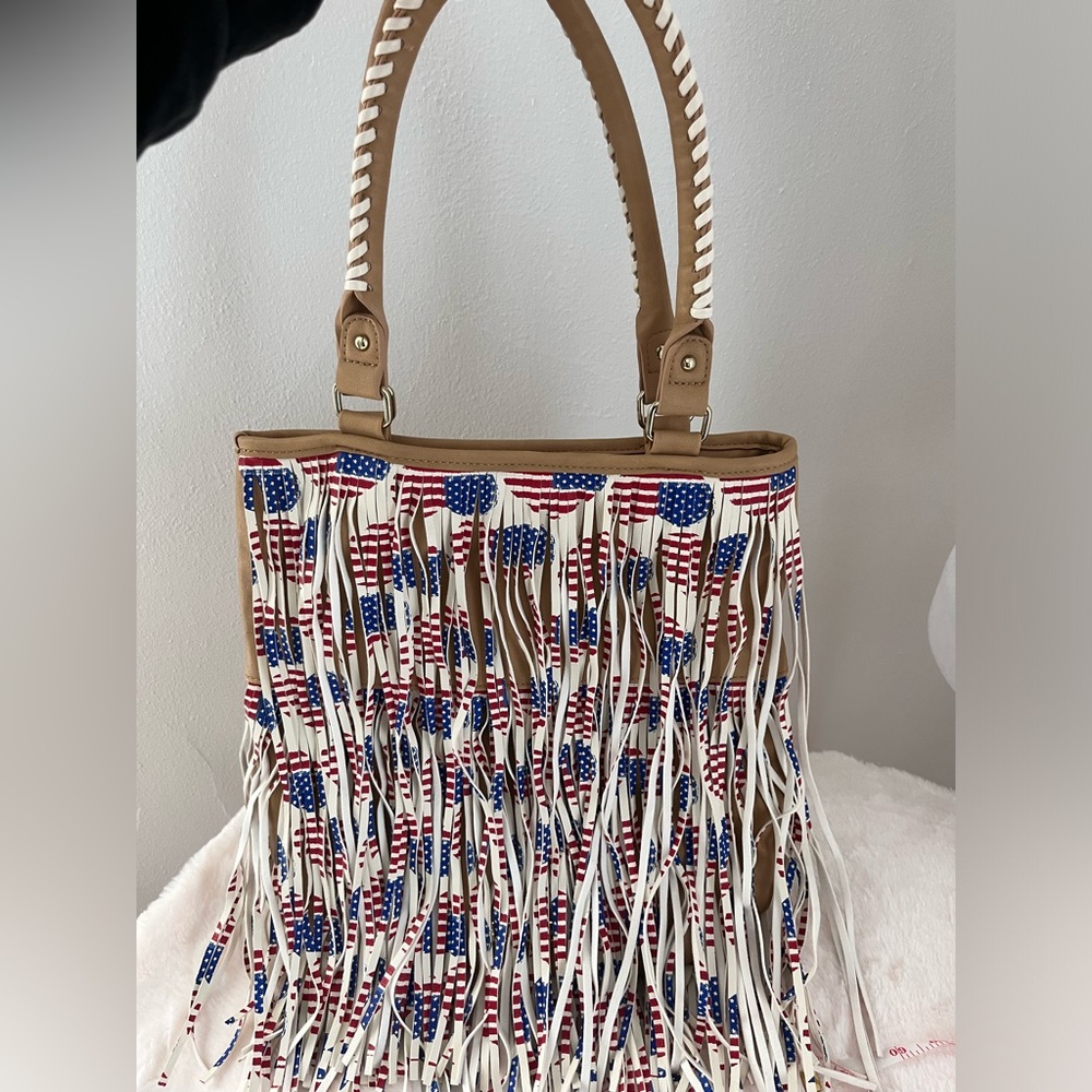American Flag Fringe bag